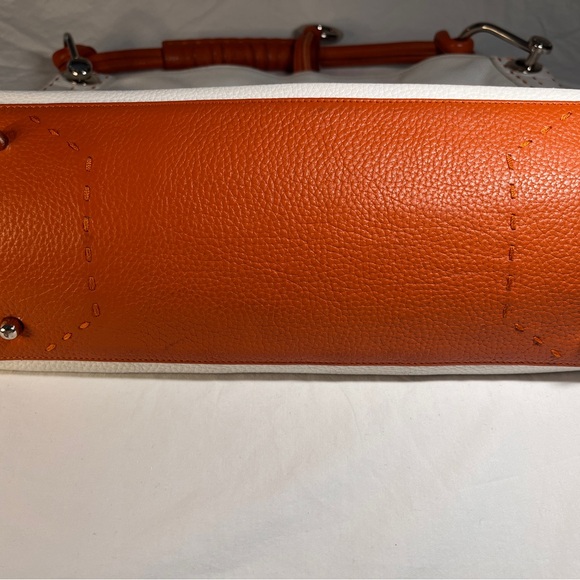BCBG Max Azria White and Orange Leather Bag - Picture 10 of 10